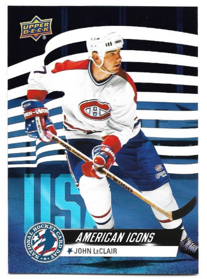 American Icons JOHN LECLAIR 21-22 National Hockey Card Day USA