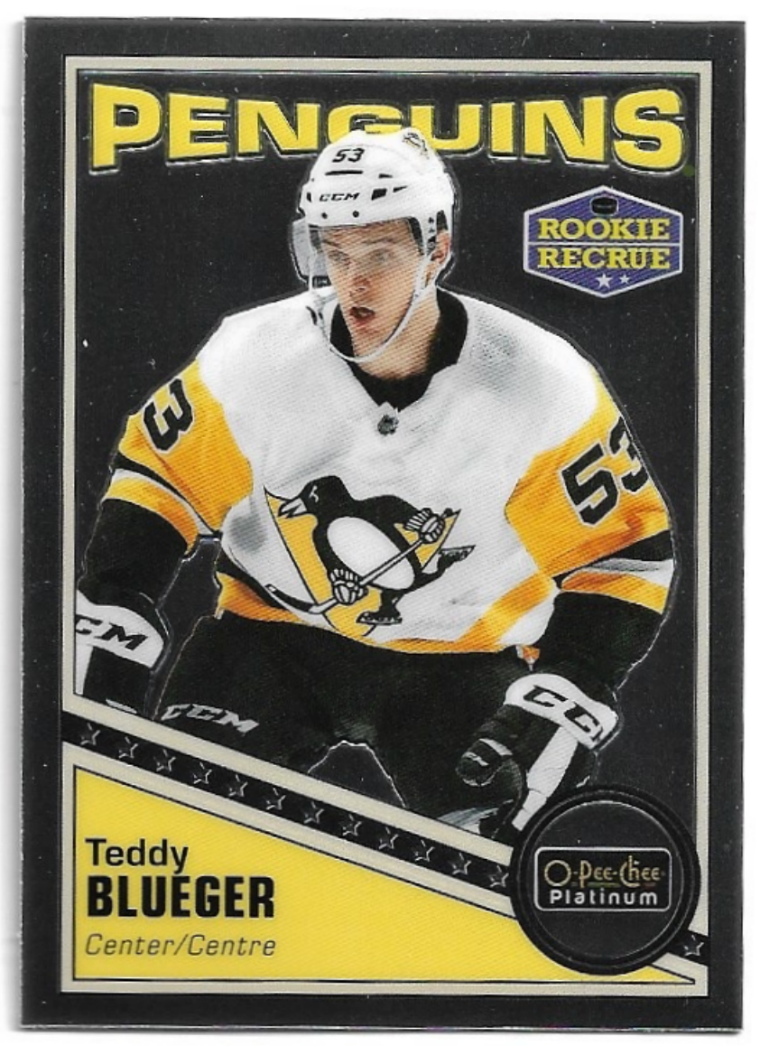 Rookie Retro TEDDY BLUEGER 19-20 UD O-Pee-Chee OPC Platinum