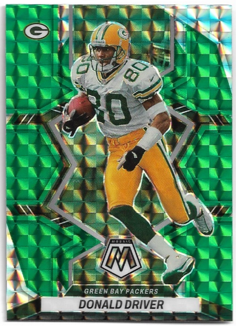 Green Prizm DONALD DRIVER 2022 Panini Mosaic Football